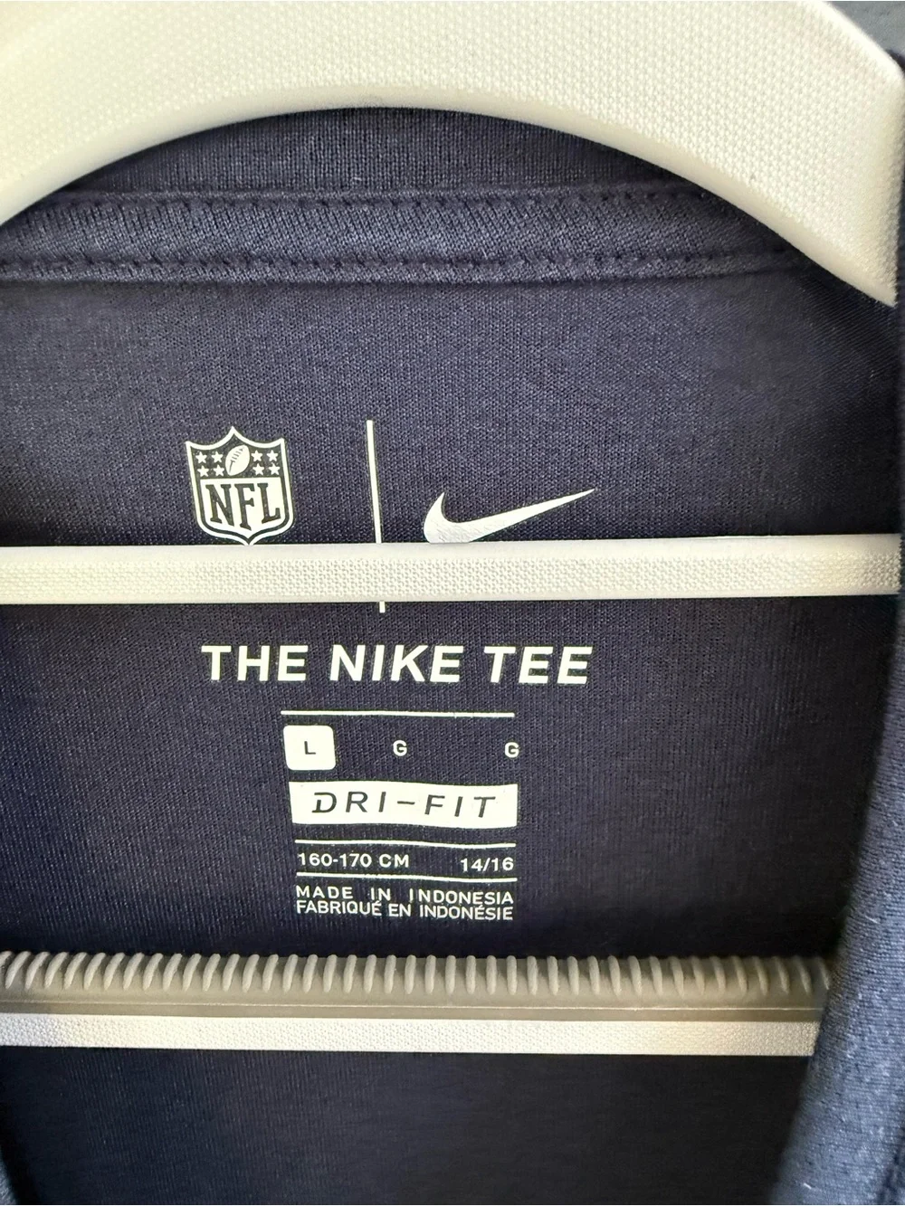 Nike Navy Tee with Seattle Seahawks Logo and Neon Green Accent